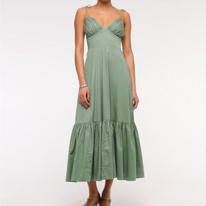 Abercrombie & Fitch Tie Strap Tiered Maxi Dress